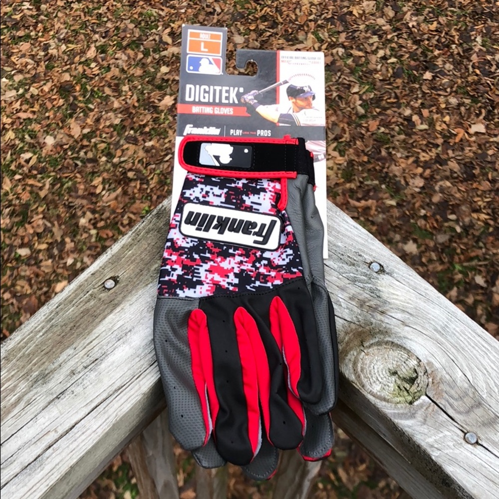 NEW Franklin Batting Gloves | Large | Red & Black